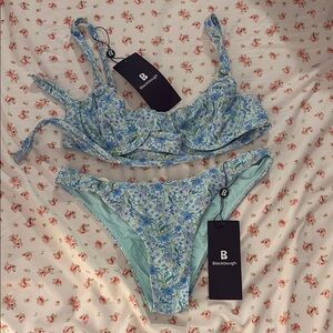 Blackbough Women's Floral Bikini Set - Blue